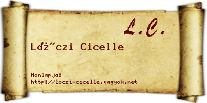 Lóczi Cicelle névjegykártya